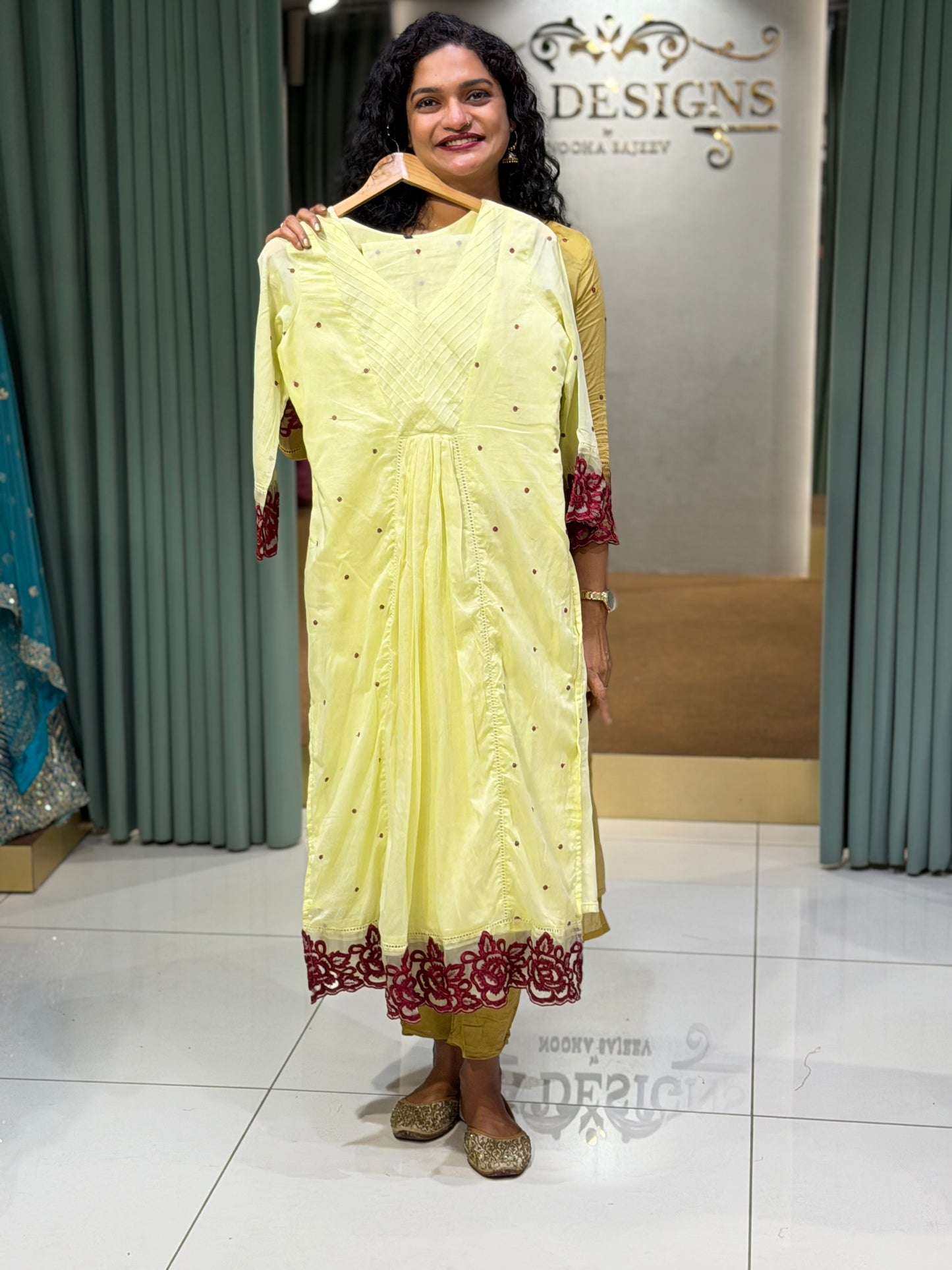 MALAI CHANDERI TOP, BOTTOM AND DUPATTA - IHA 29605