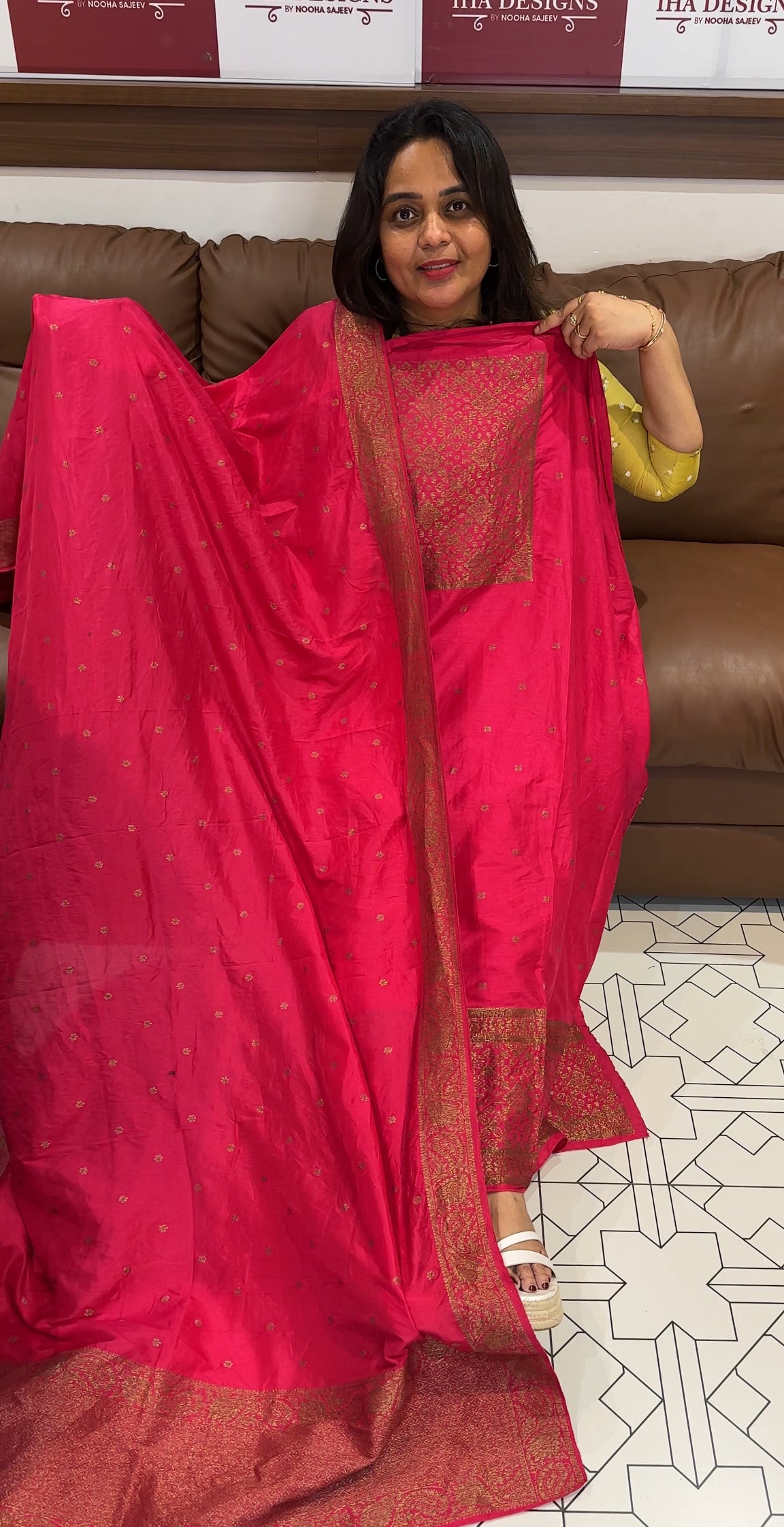 FORWARD SEMI BANARASI UNSTITCHED SALWAR SUITS - IHA 26326