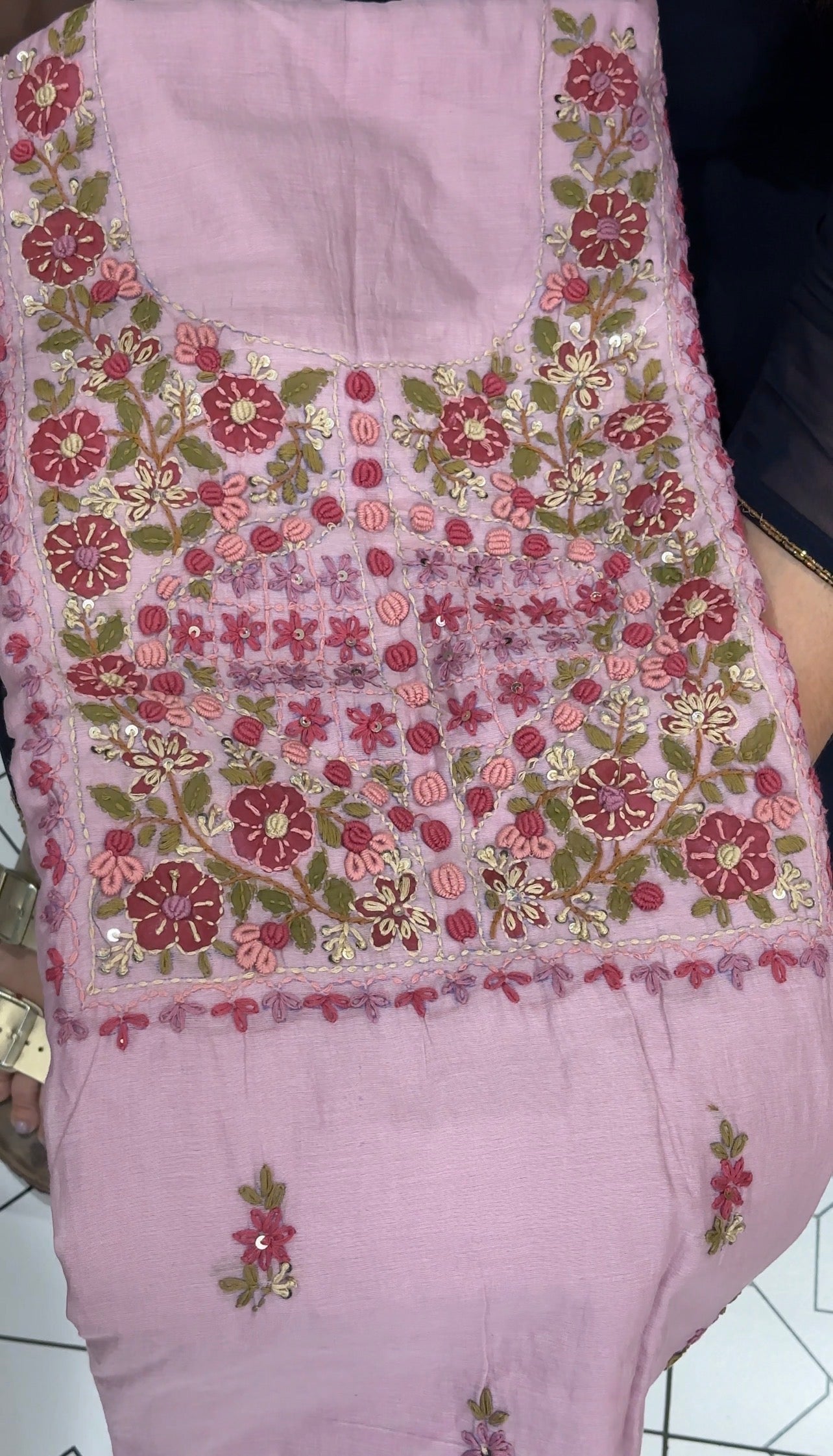 MUL CHANDERI UNSTITCHED SALWAR SUITS - IHA 31200