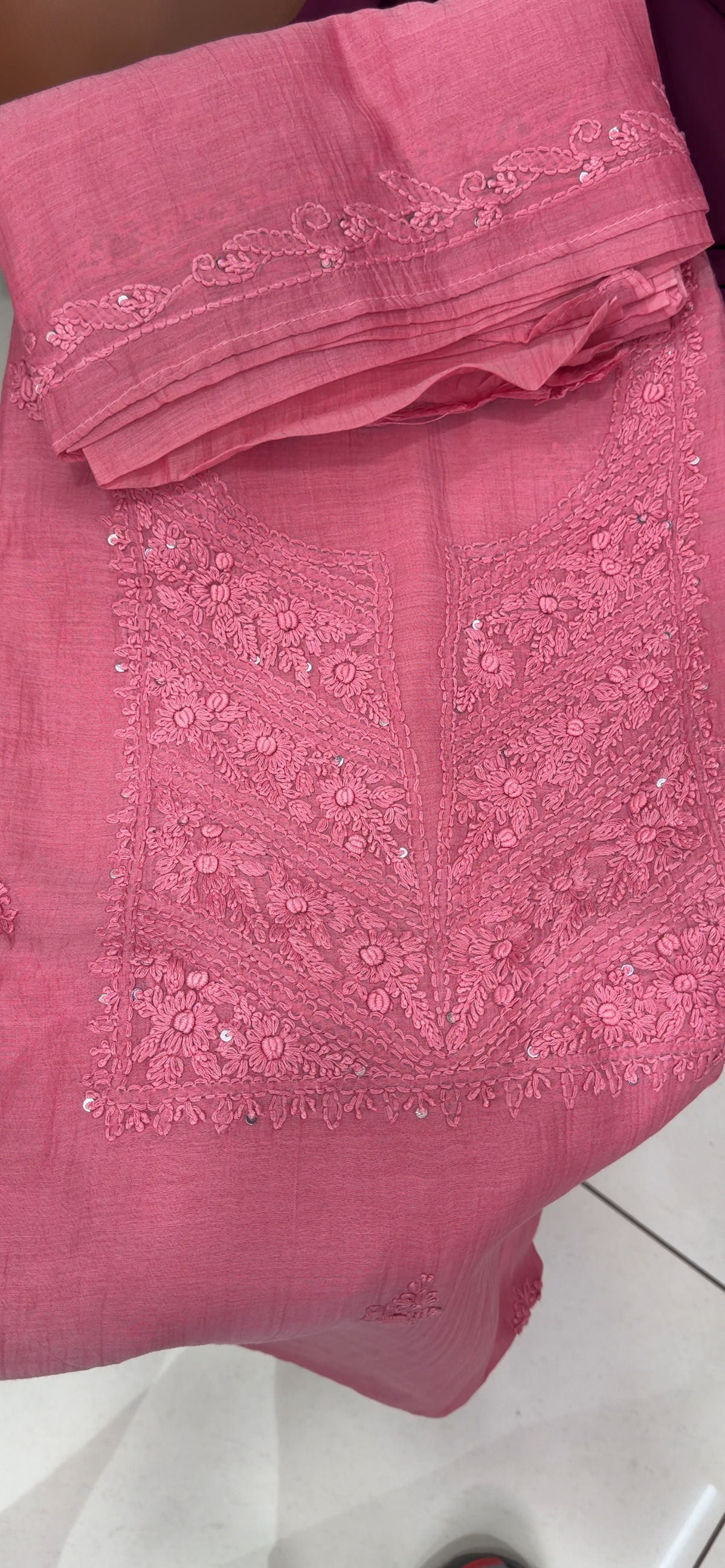 CHIKANKARI UNSTITCHED SALWAR SUITS - IHA 35802