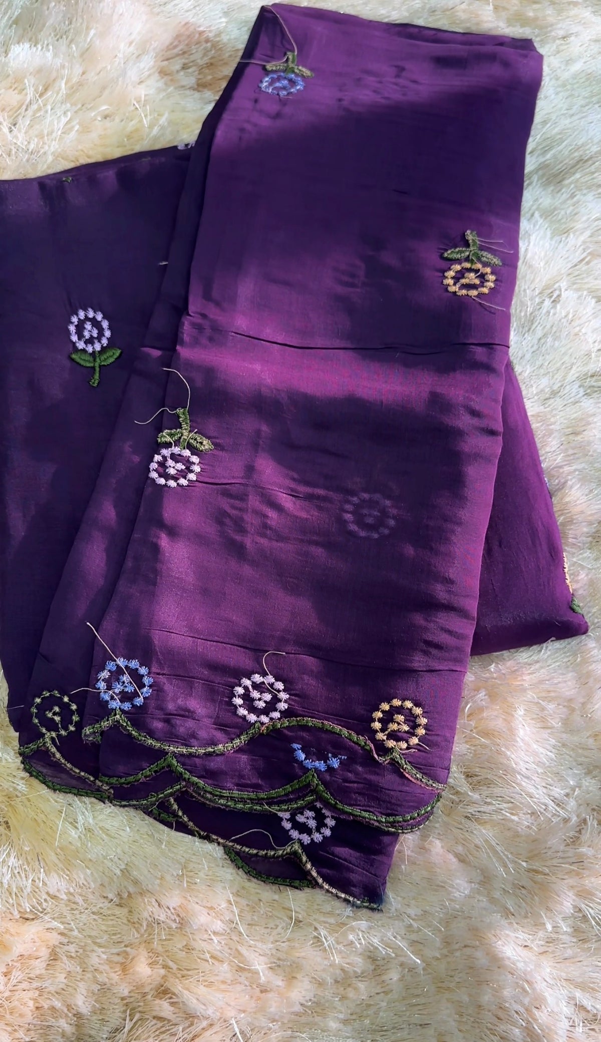 MUL CHANDERI UNSTITCHED SALWAR SUITS - IHA 36022