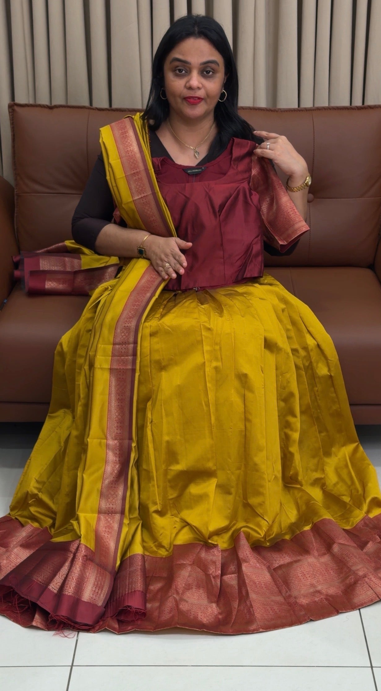 READY TO WEAR DHAVANI SETS - IHA 34400