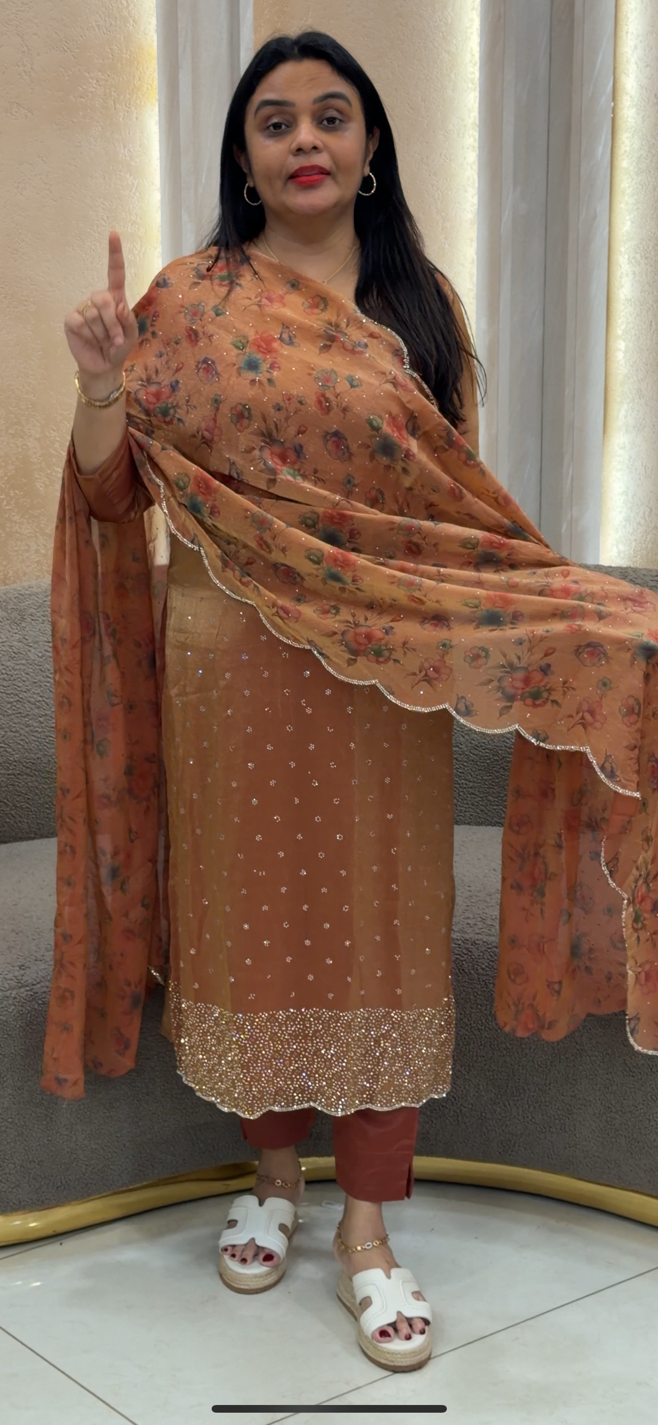 SHIMMER TISSUE UNSTITCHED SALWAR SUITS - IHA 33200