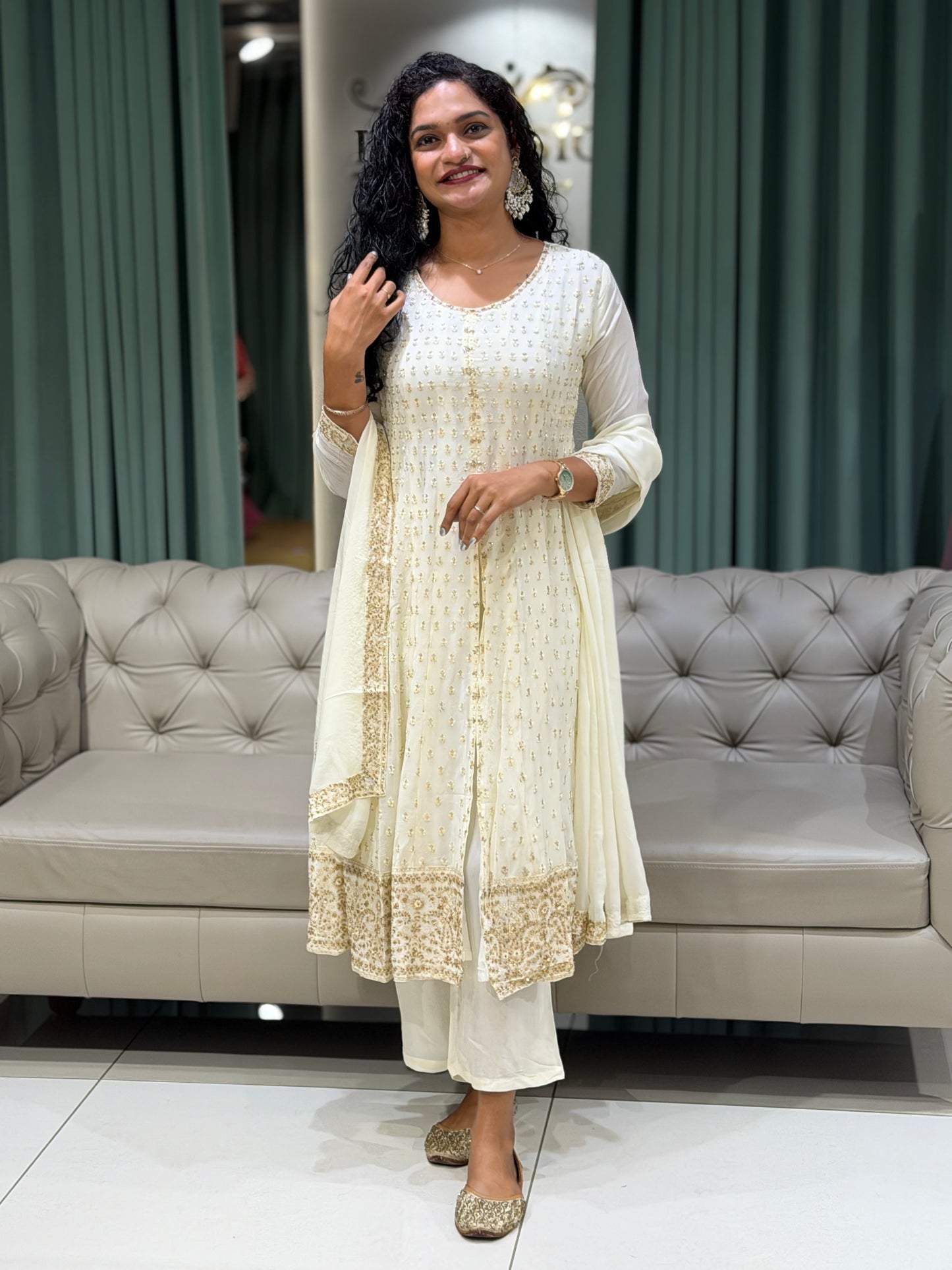 PARTY WEAR TOP, BOTTOM AND DUPATTA - IHA 29666