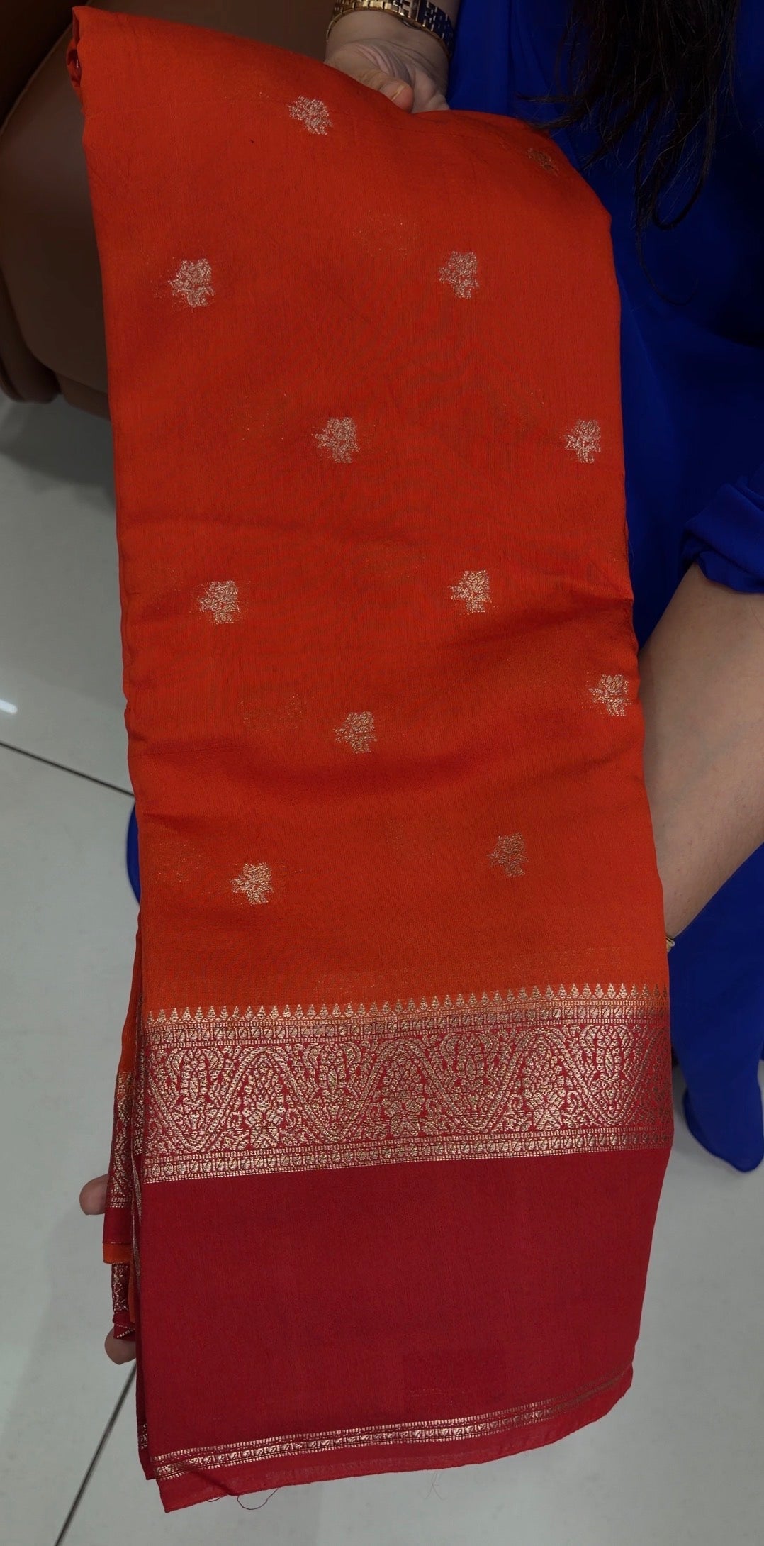 MUL CHANDERI SAREE - IHA 33740