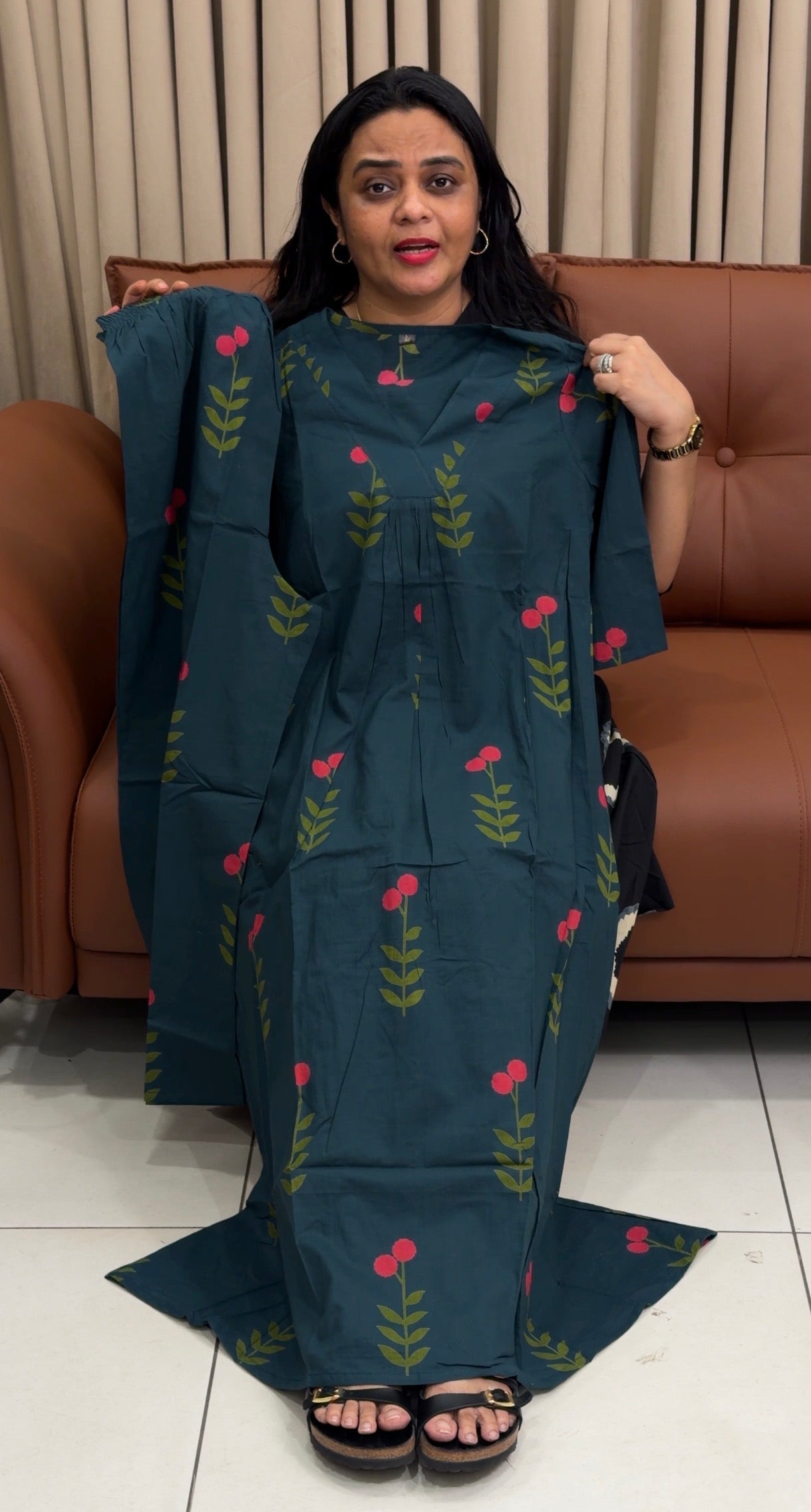 PRINTED COTTON TOP AND BOTTOM - IHA 34880