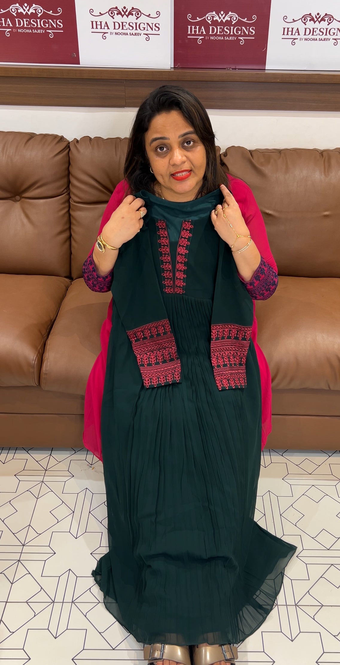 IHA'S IN-HOUSE DESIGNER SLITTED TOP - IHA 24553