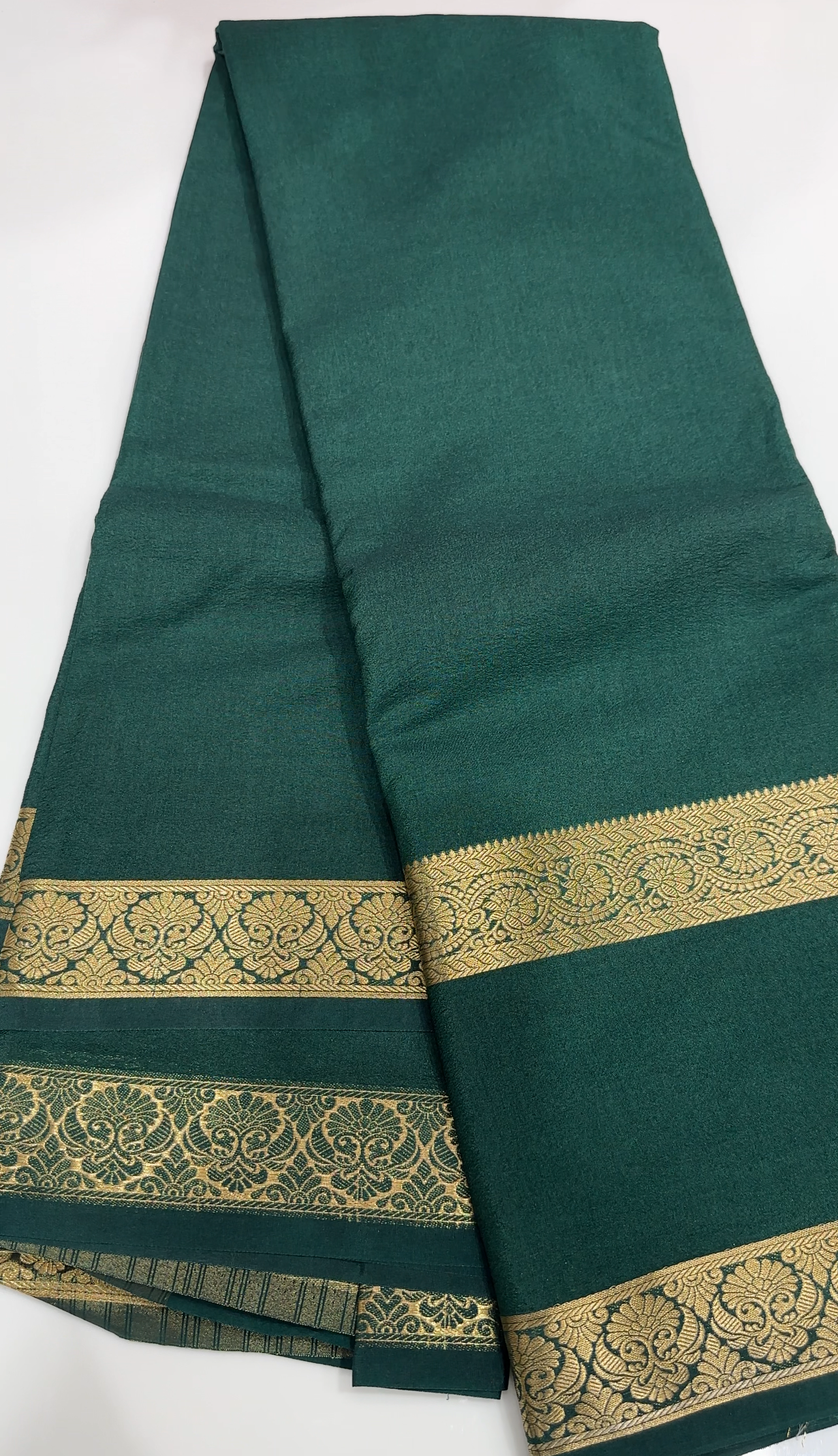 SEMI CRAPE SAREES - IHA 27244