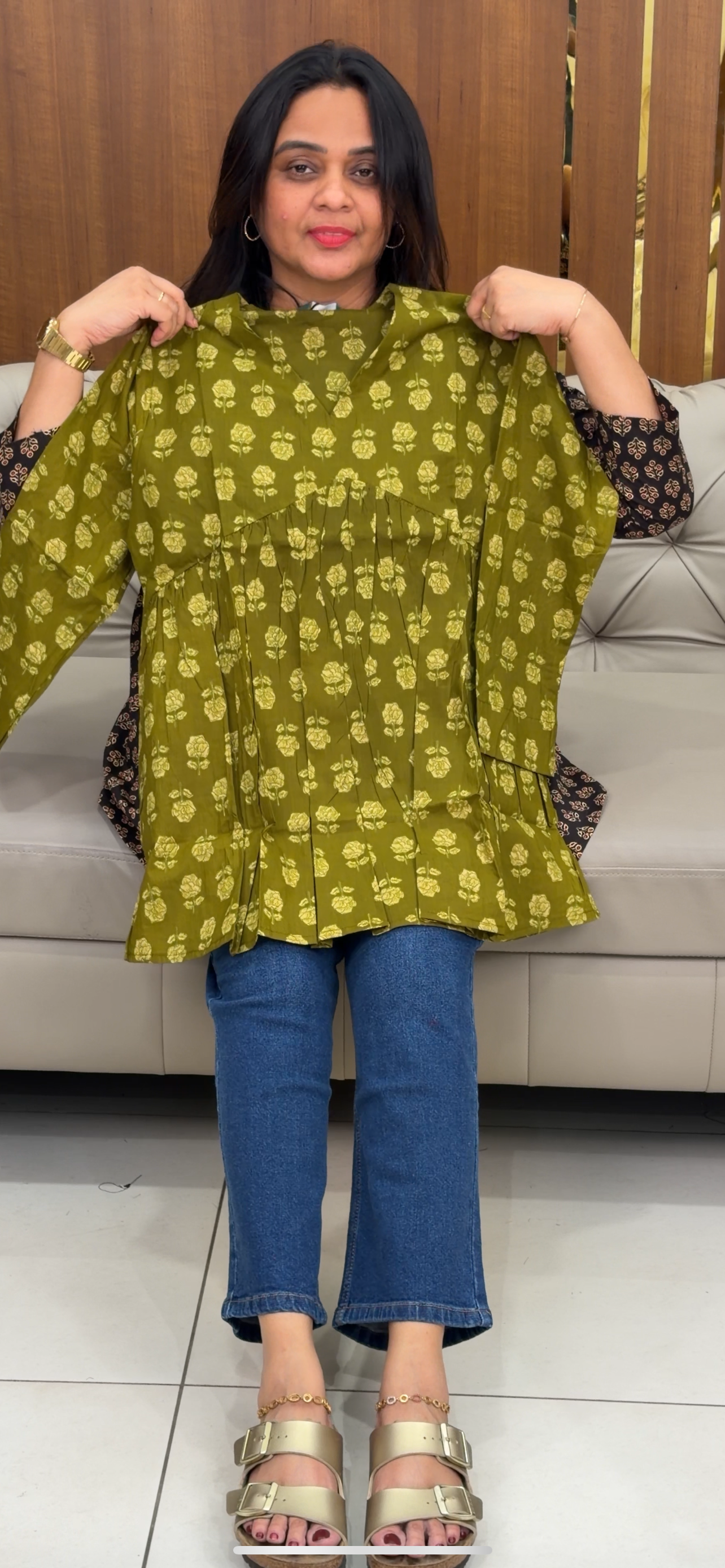 PRINTED SHORT TOPS - IHA 32966