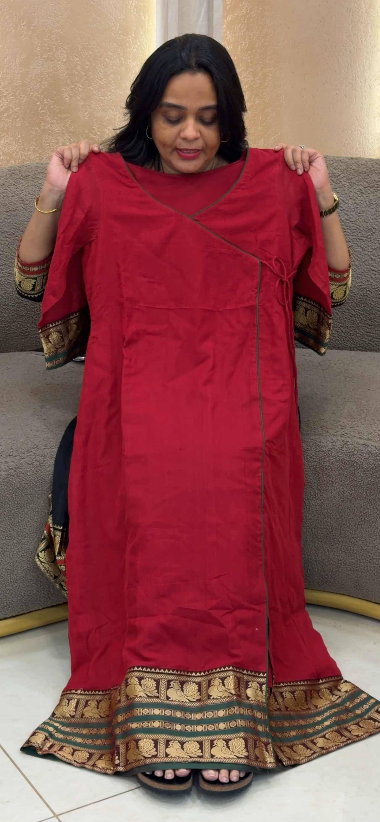 IHA'S IN-HOUSE HANDLOOM COTTON ALINE TOPS - 35067