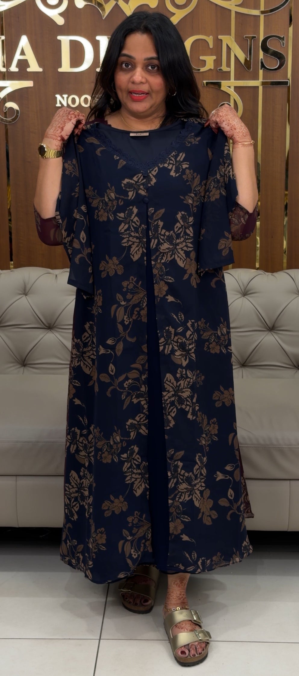 IHA'S IN-HOUSE PRINTED ALINE TOPS - IHA 30028