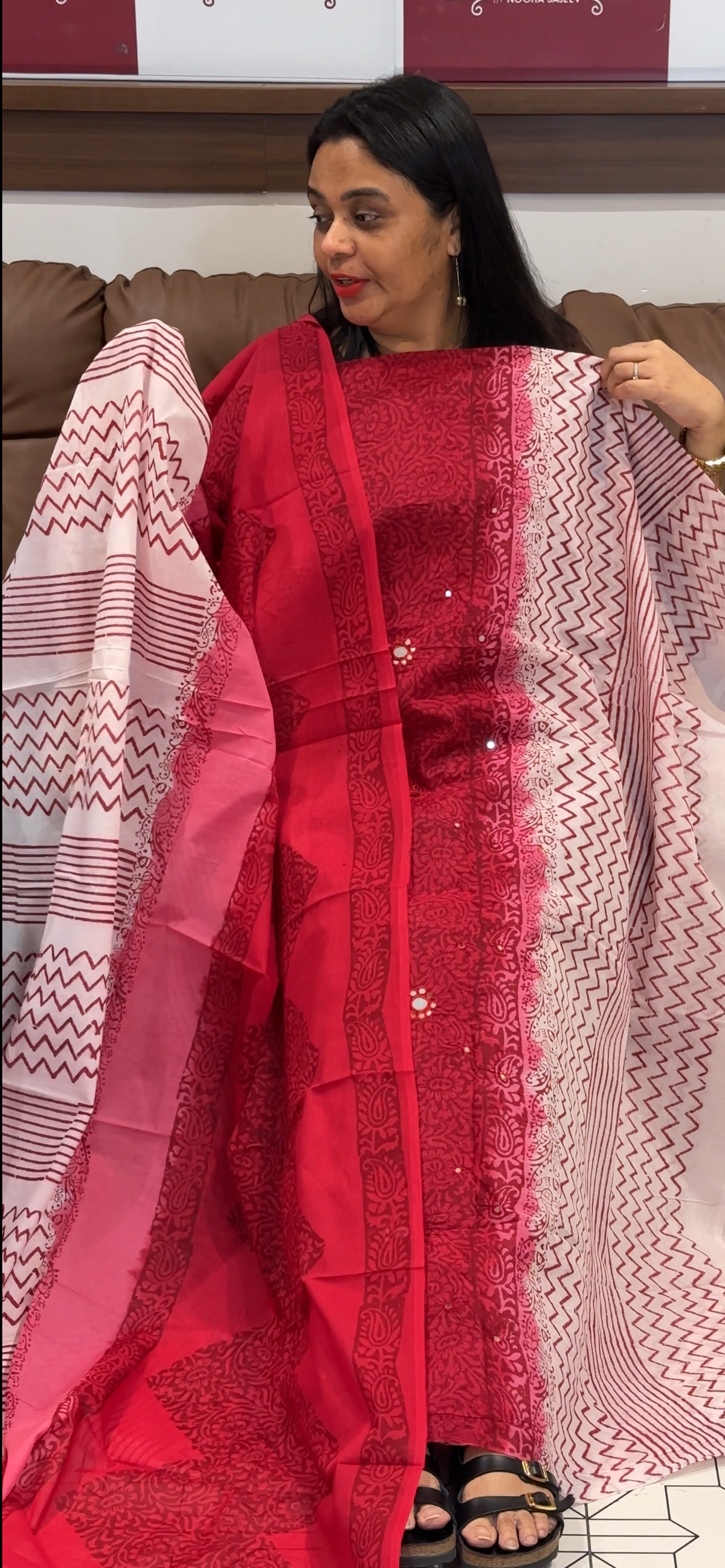 COTTON UNSTITCHED SALWAR SUITS - IHA 35564