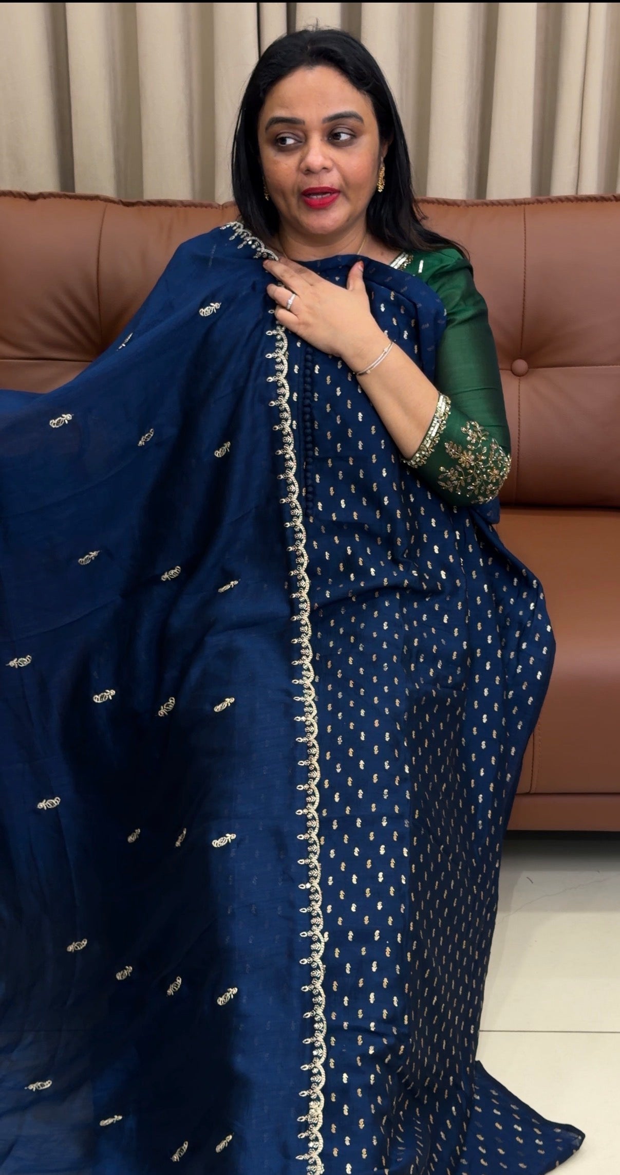 SEMI RAW SILK UNSTITCHED SALWAR SUITS - IHA 33828