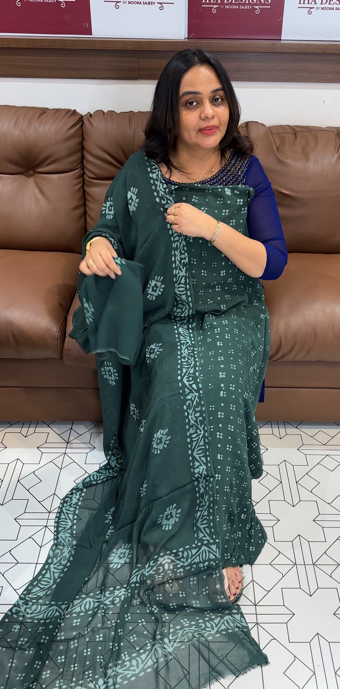 BATIK PRINTED UNSTITCHED SALWAR SUITS - IHA 28107