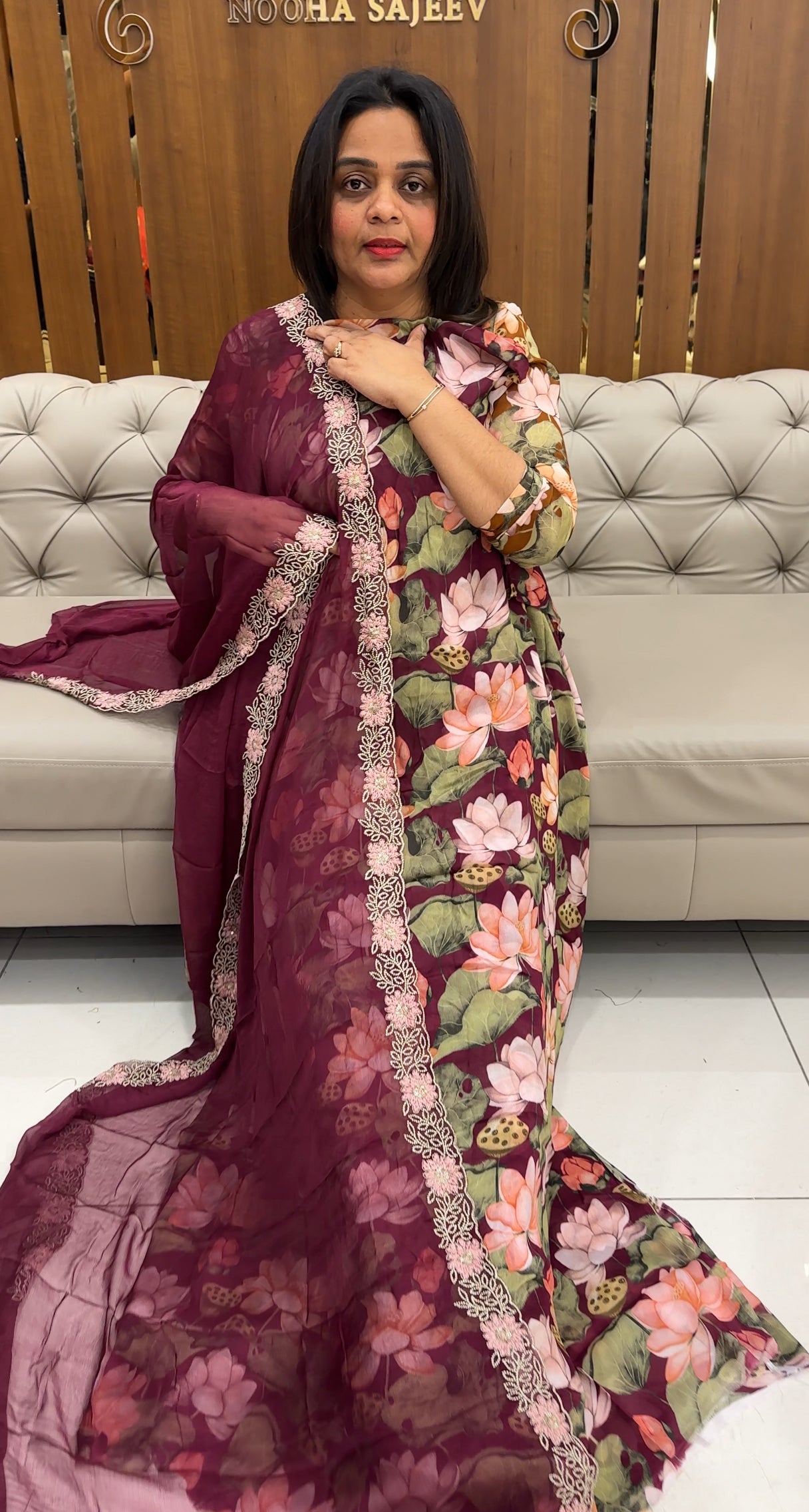 FORWARD PRINTED UNSTITCHED SALWAR SUITS - IHA 25321