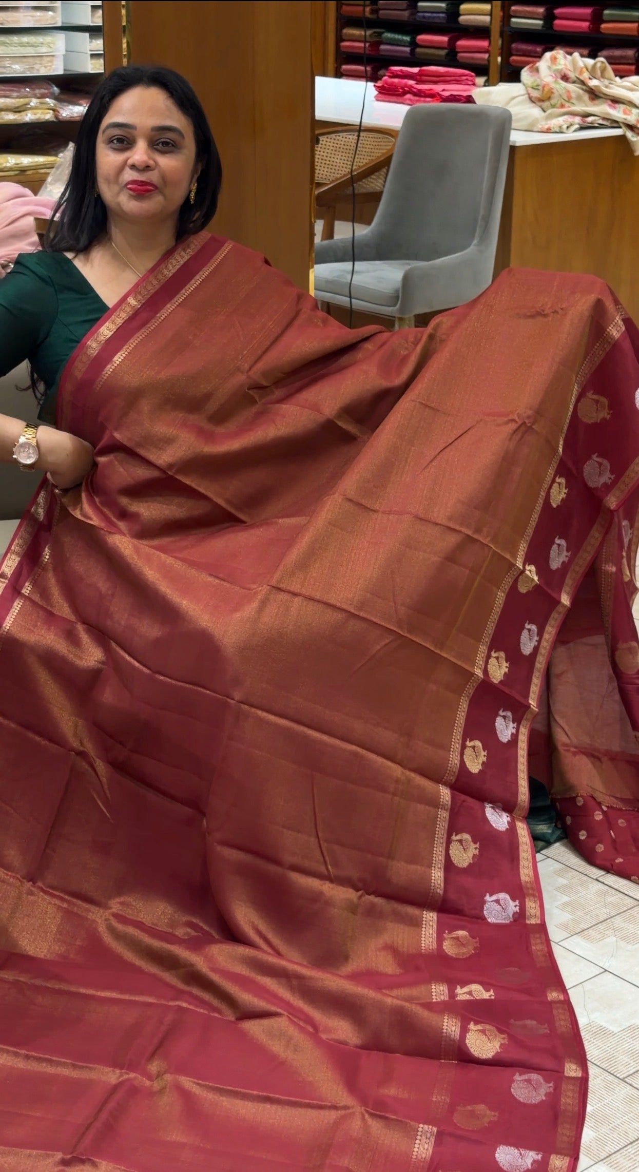 TISSUE BANARASI SAREES - IHA 33816