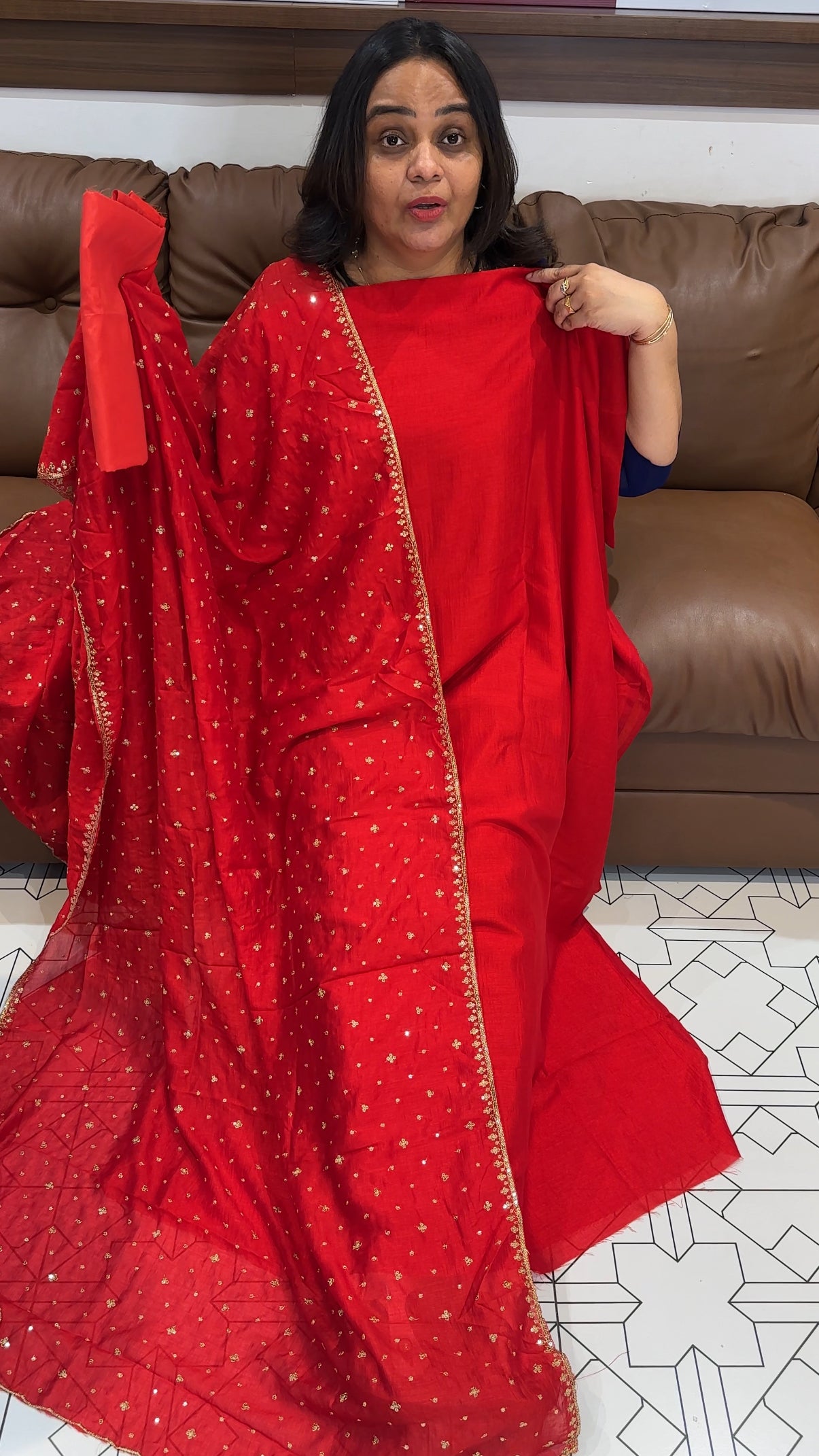 SEMI RAW SILK UNSTITCHED SALWAR SUITS - IHA 28119