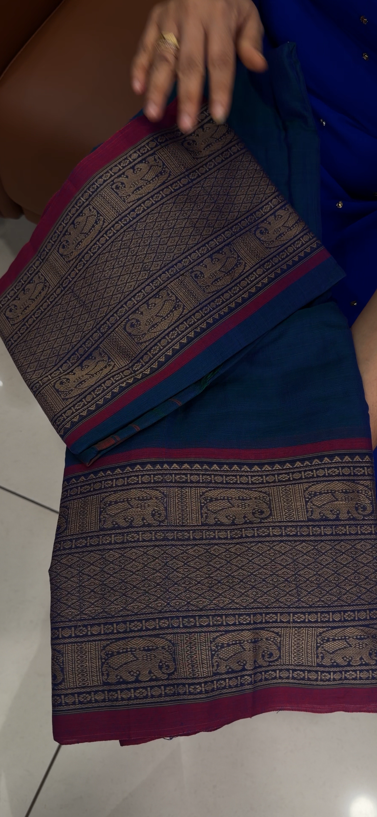 HANDLOOM UNSTITCHED  SALWAR SUITS - IHA 33771
