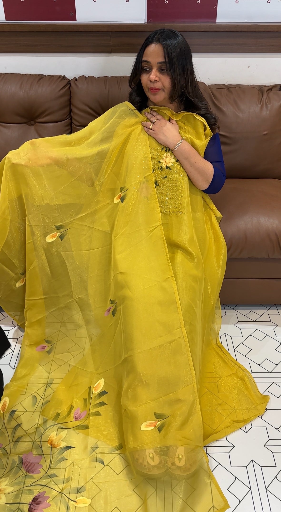 SHIMMER SILK UNSTITCHED SALWAR SUITS - IHA 28089