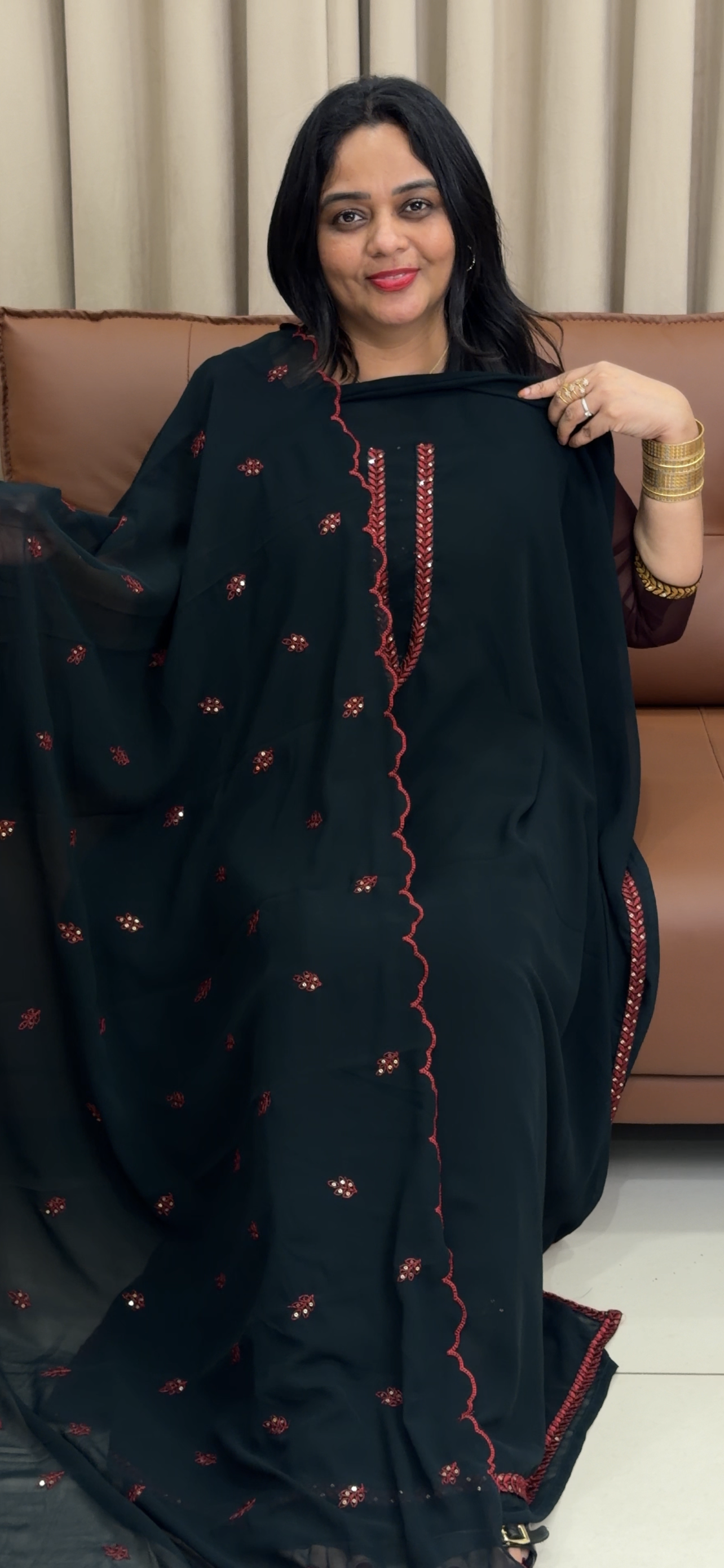 FAUX GEORGETTE UNSTITCHED SALWAR  SUITS - IHA 34033