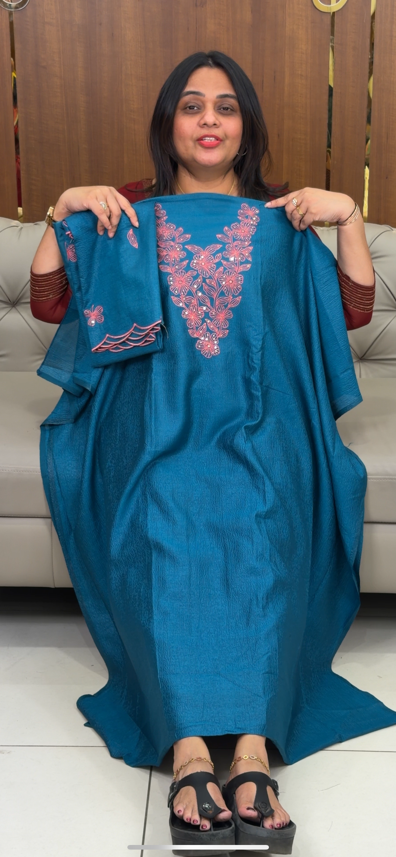 CRUSHEED TISSUE UNSTITCHED SALWAR SUITS - IHA 28902