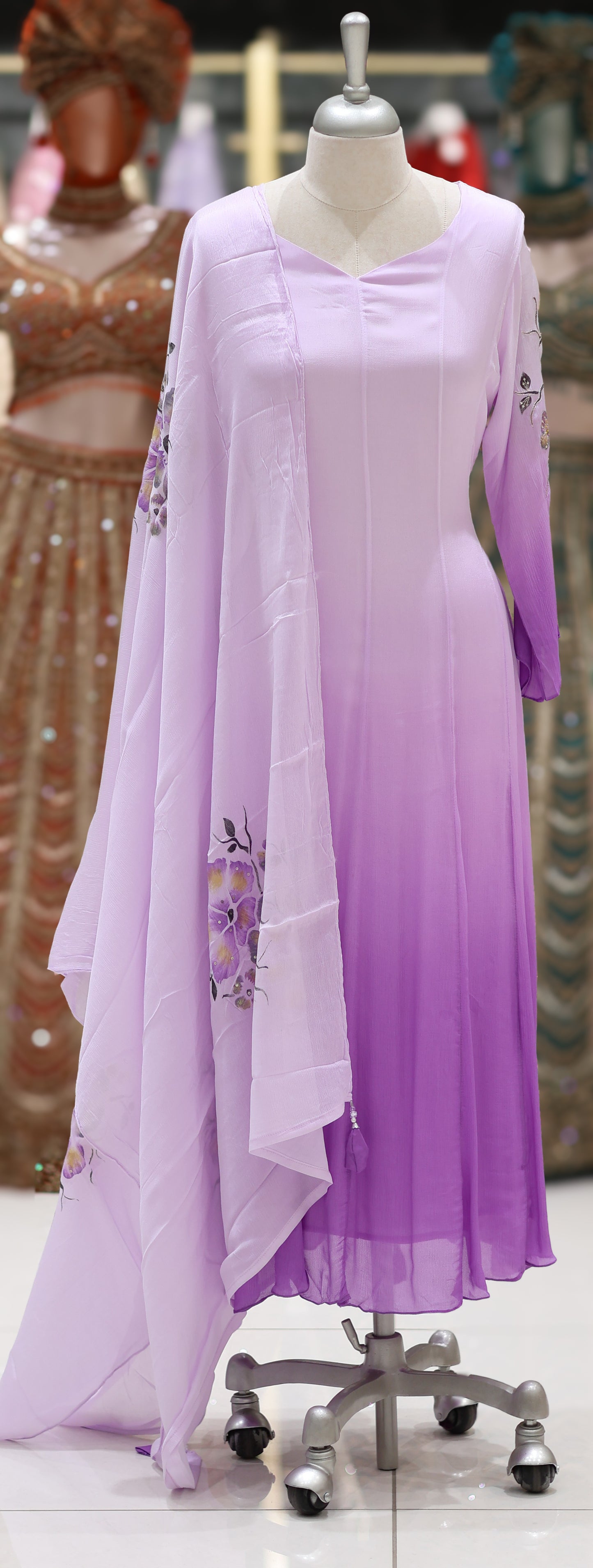 PARTY WEAR TOP,BOTTOM AND DUPATTA - IHA 26791