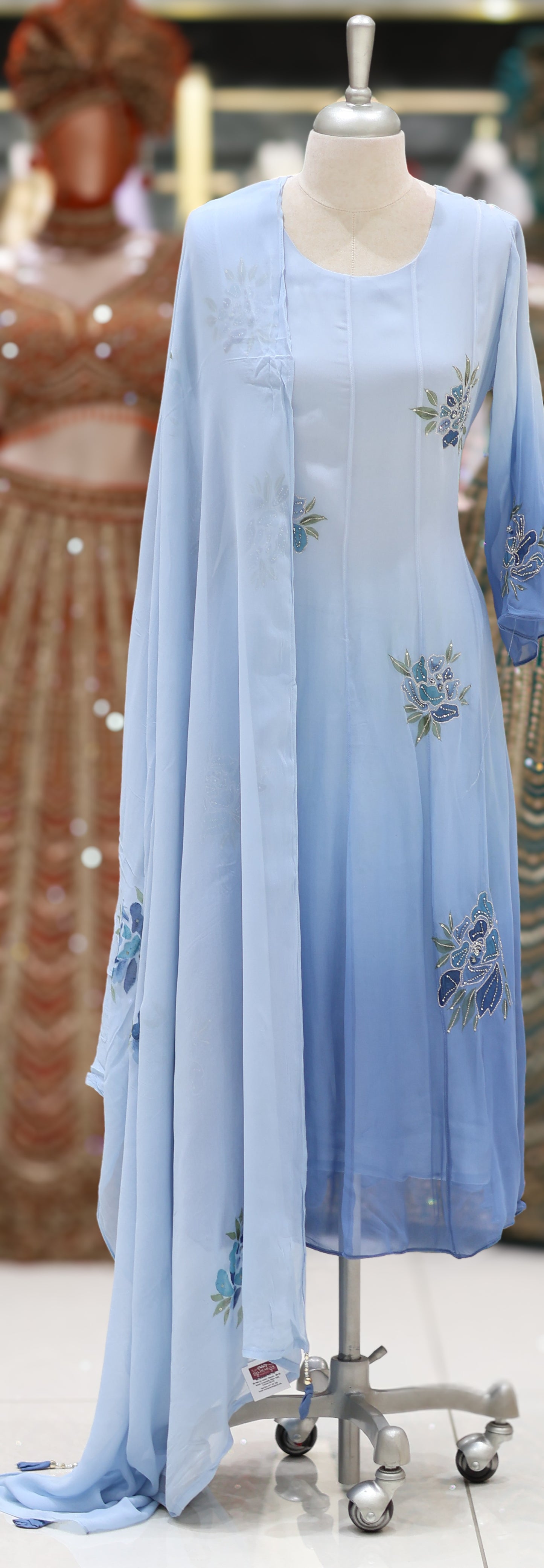PARTY WEAR TOP,BOTTOM AND DUPATTA - IHA 26791