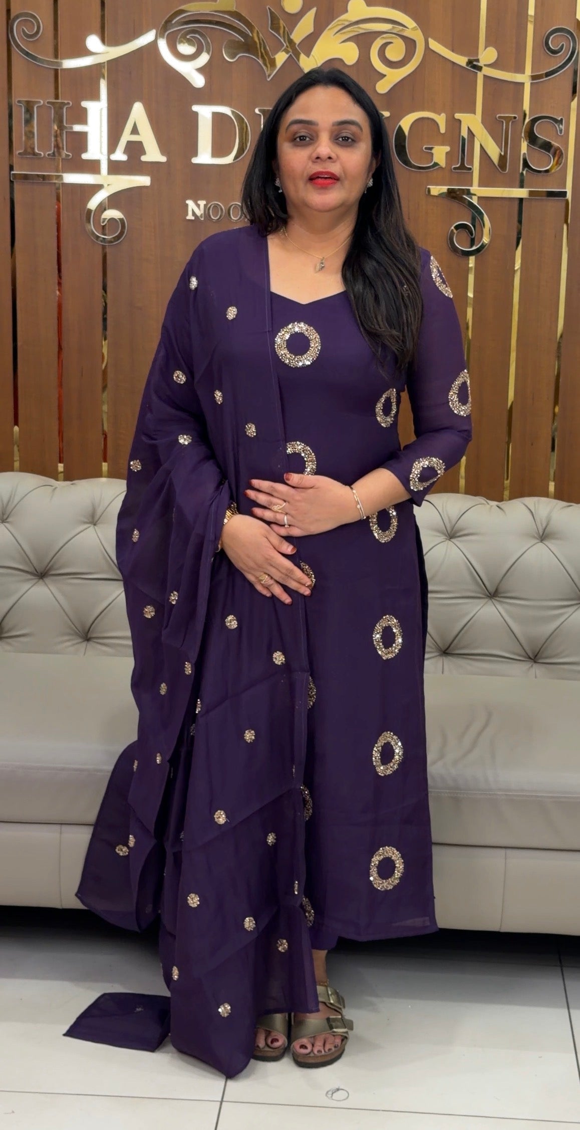 FORWARD HAND WORKED UNSTITCHED SALWAR SUITS - IHA 32345