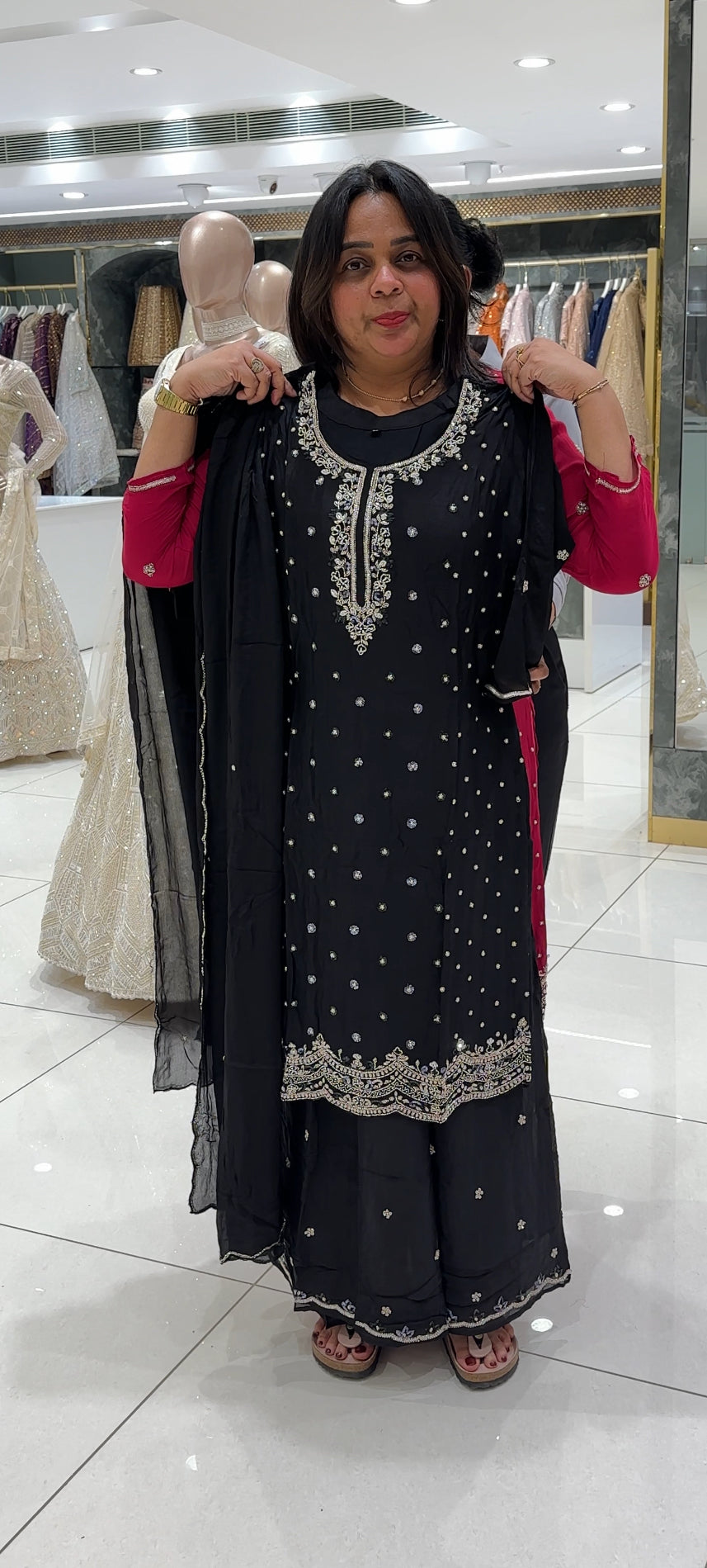 PARTY WEAR TOP,BOTTOM AND DUPATTA - IHA 27008