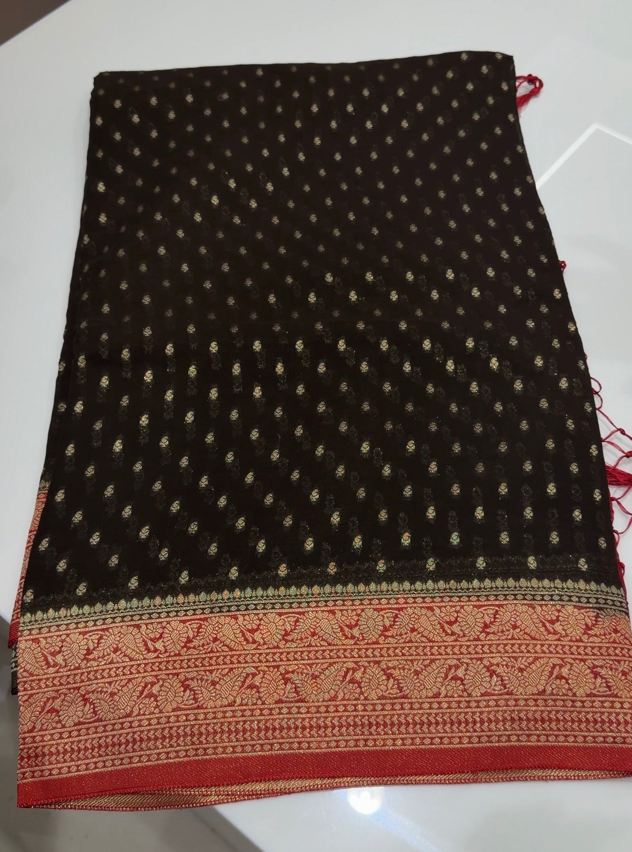 GEORGETTE BANARASI SAREES - IHA 34006
