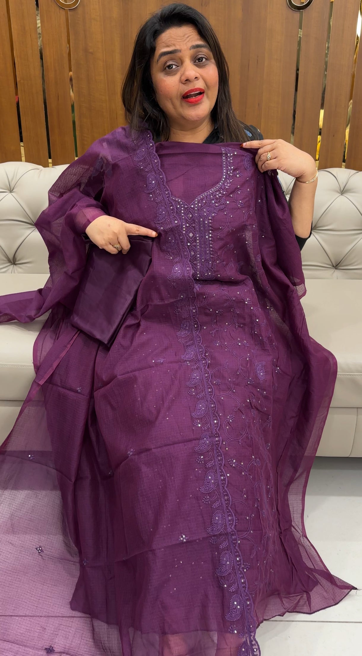 NET KOTA UNSTITCHED SALWAR SUITS - IHA 25357