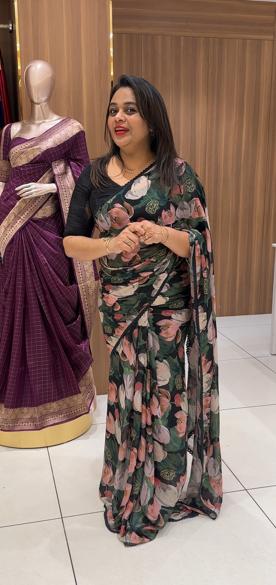 FORWARD  MANJU WARRIER SAREES  - IHA 24993