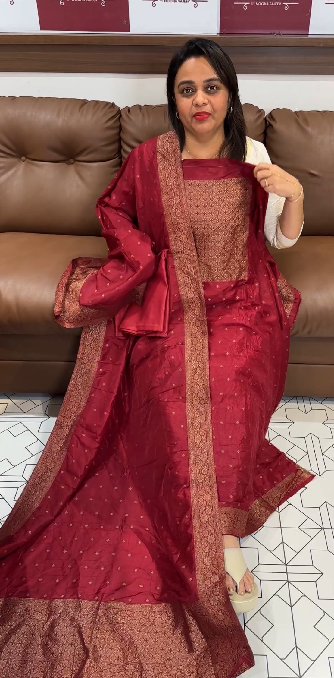 FORWARD SEMI BANARSI UNSTITCHED SALWAR SUITS - IHA 24696
