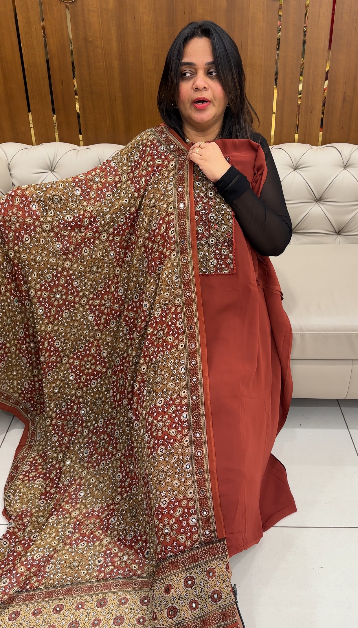 FAUX GEORGETTE UNSTITCHED SALWAR SUITS - IHA 28400