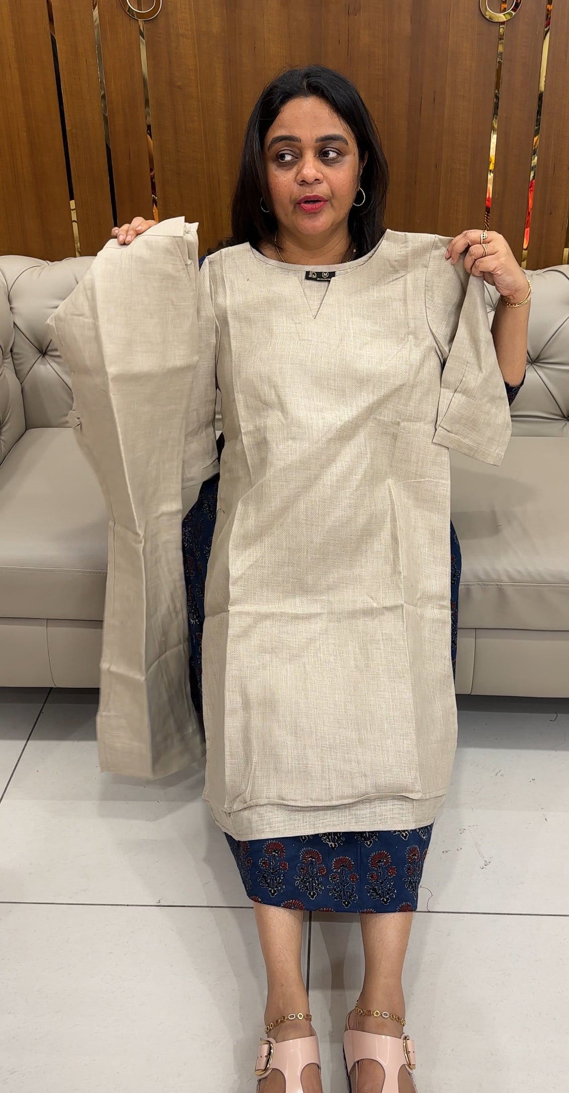 LINEN TOP AND BOTTOM - IHA 26890