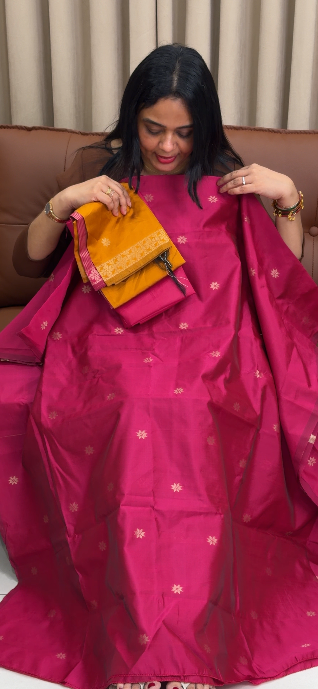 SEMI SILK UNSTITCHED SALWAR SUITS - IHA 33852