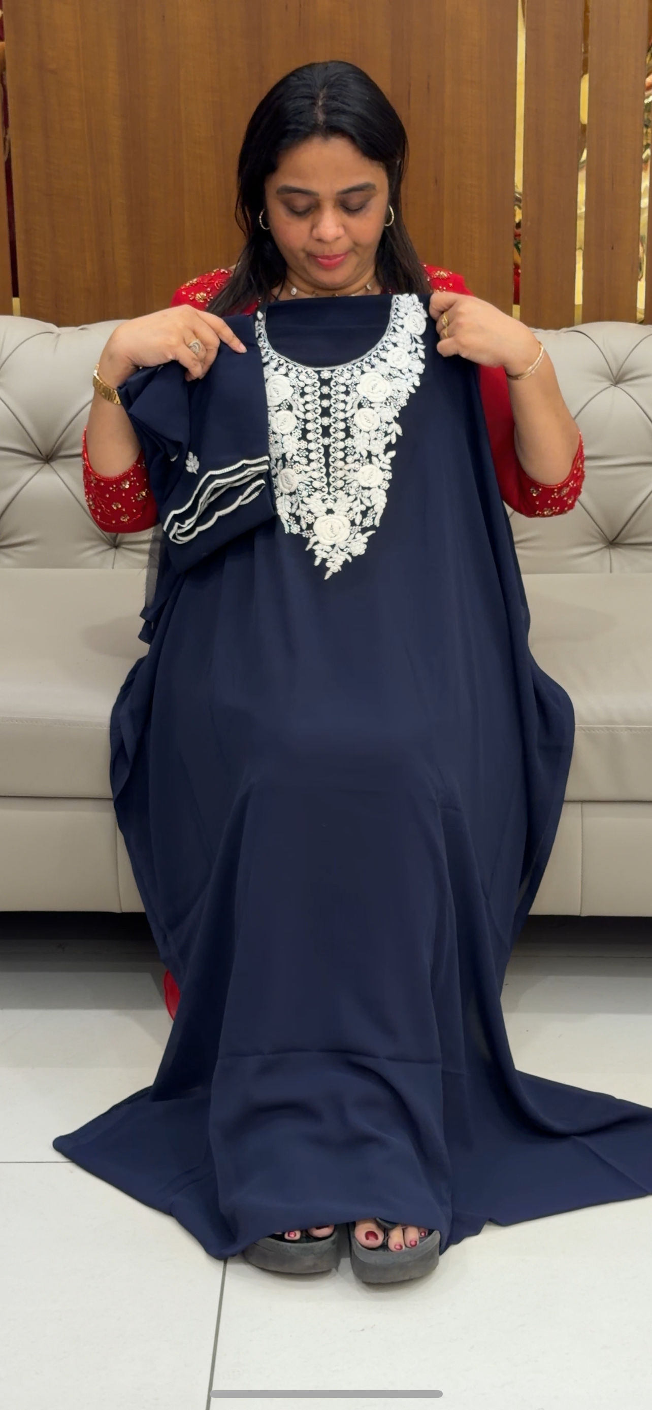 FAUX GEORGETTE LUCKNOWI UNSTITCHED SALWAR SUITS - IHA 28764