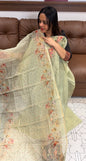 TISSUE UNSTITCHED SALWAR SUITS - IHA 18894