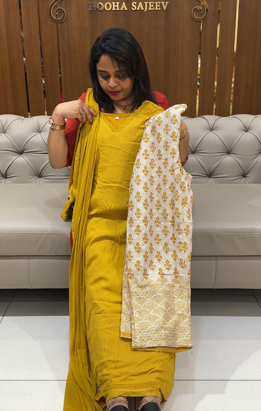 VISCOSE RAYON TOP, BOTTOM AND DUPATTA - IHA 24516