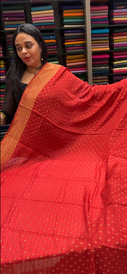 VISCOSE CRAPE SAREES - IHA 35493