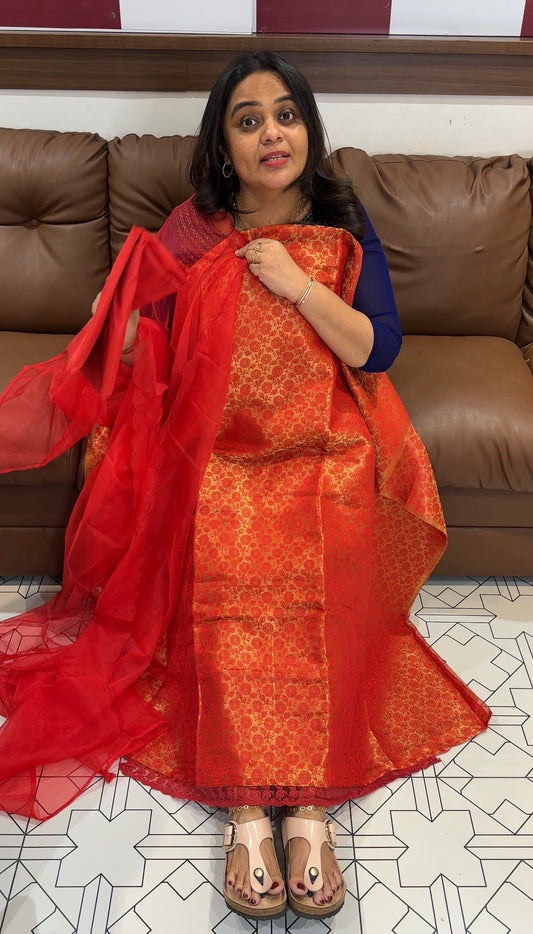 BANARASI UNSTITCHED SALWAR SUITS -  IHA 28067