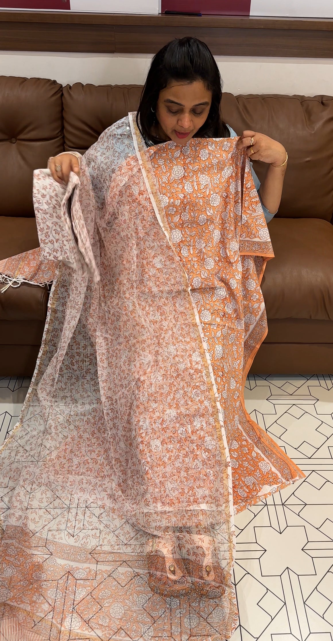 COTTON PRINTED UNSTITCHED SALWAR SUITS - IHA 27745