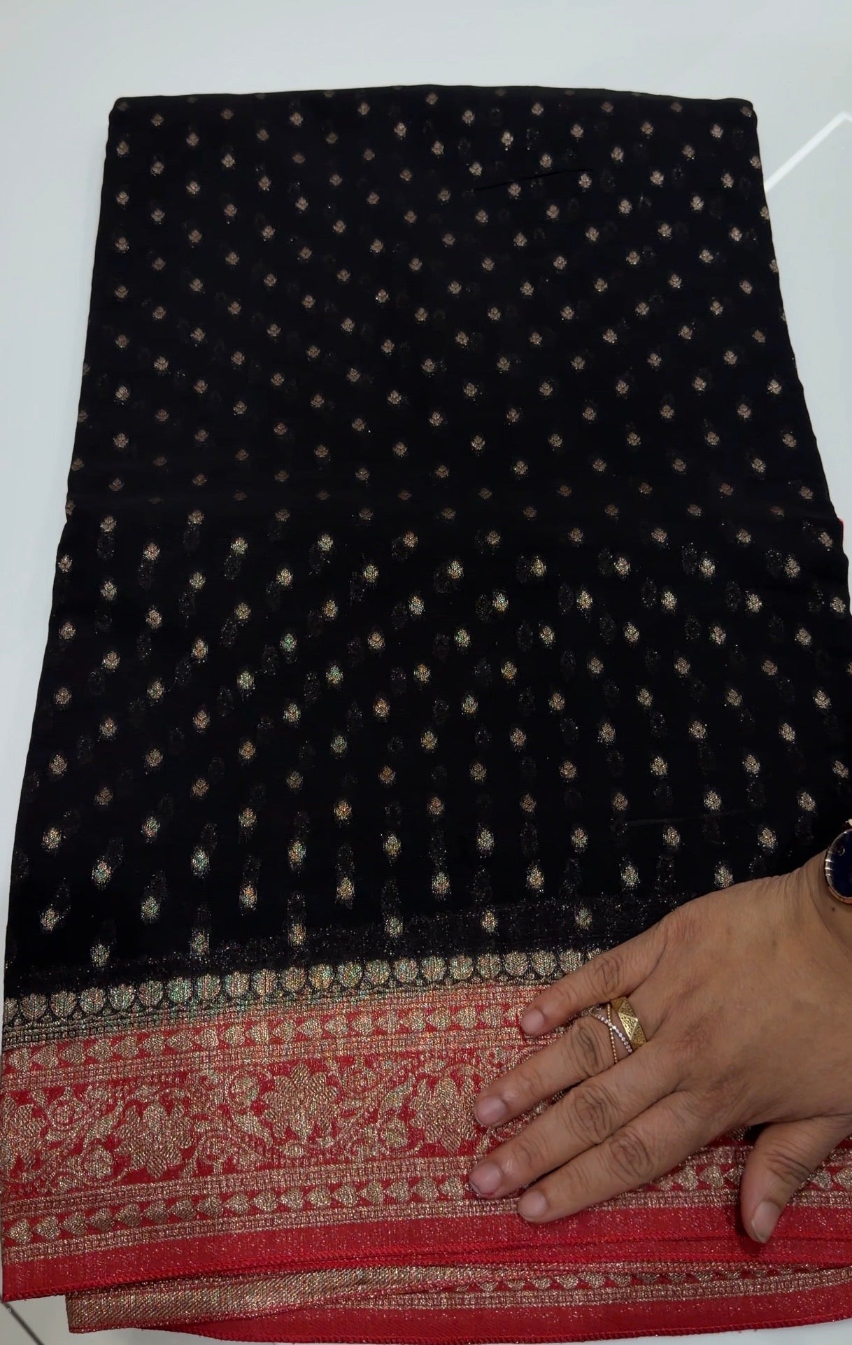 GEORGETTE BANARASI SAREES - IHA 34006