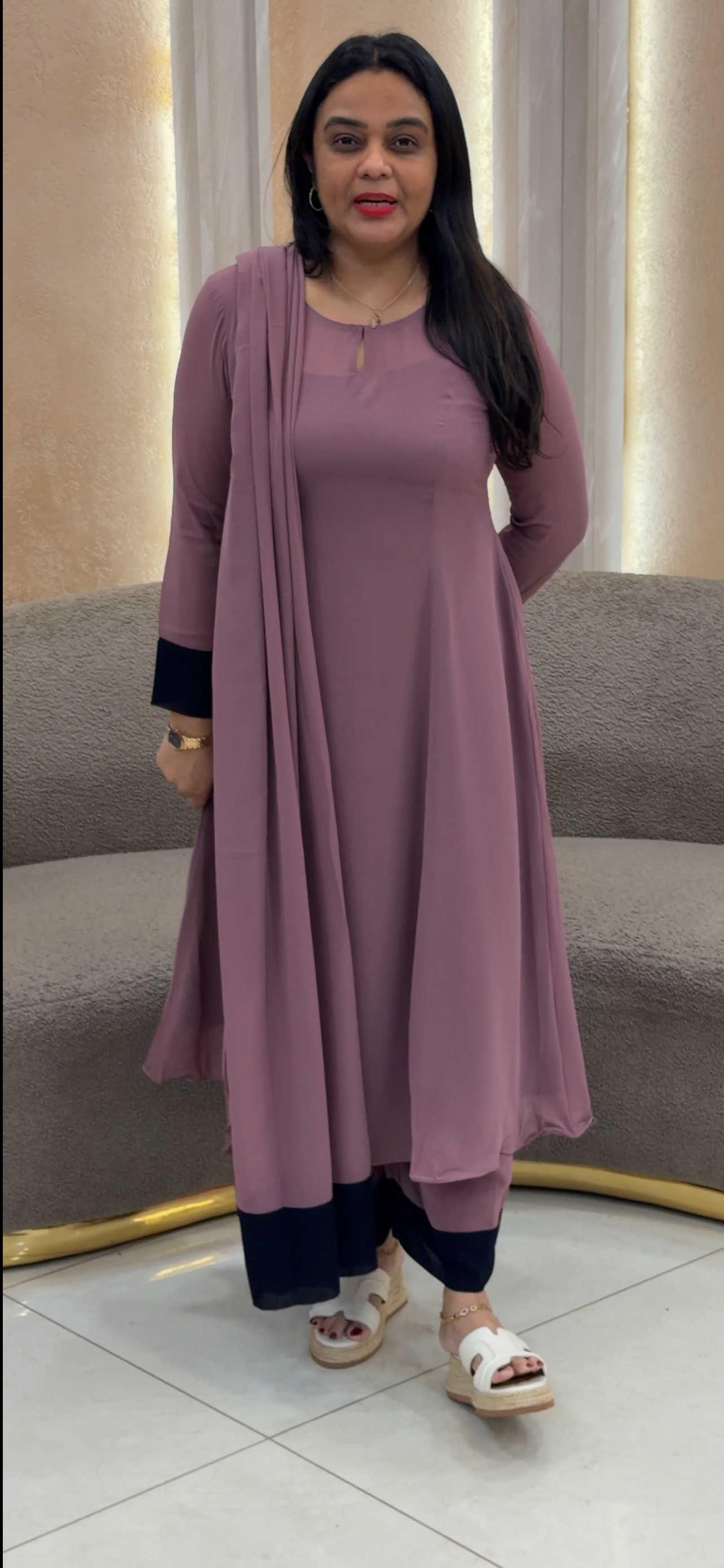 IHA'S IN-HOUE ALINE TOP AND DUPATTA - IHA 33196
