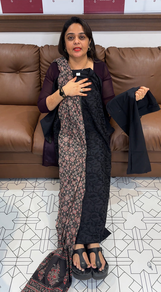 COTTON TOP, BOTTOM AND DUPATTA - IHA 23939