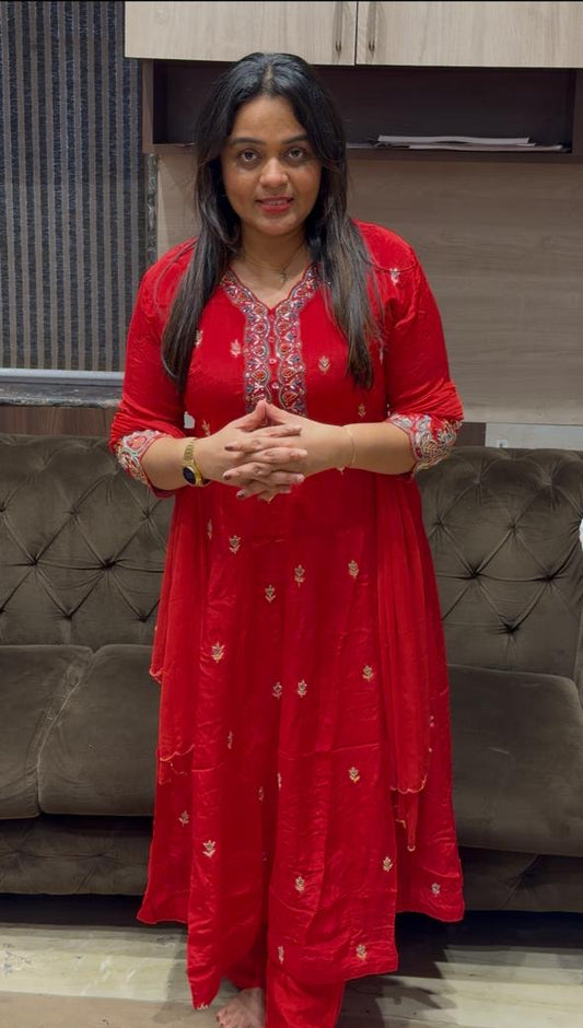 PARTY WERA ANARKALI TOP,BOTTOM AND DUPATTA - IHA 29684