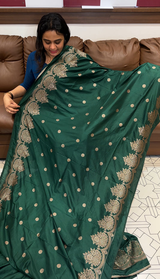 SEMI BANARASI SAREES - IHA 26637