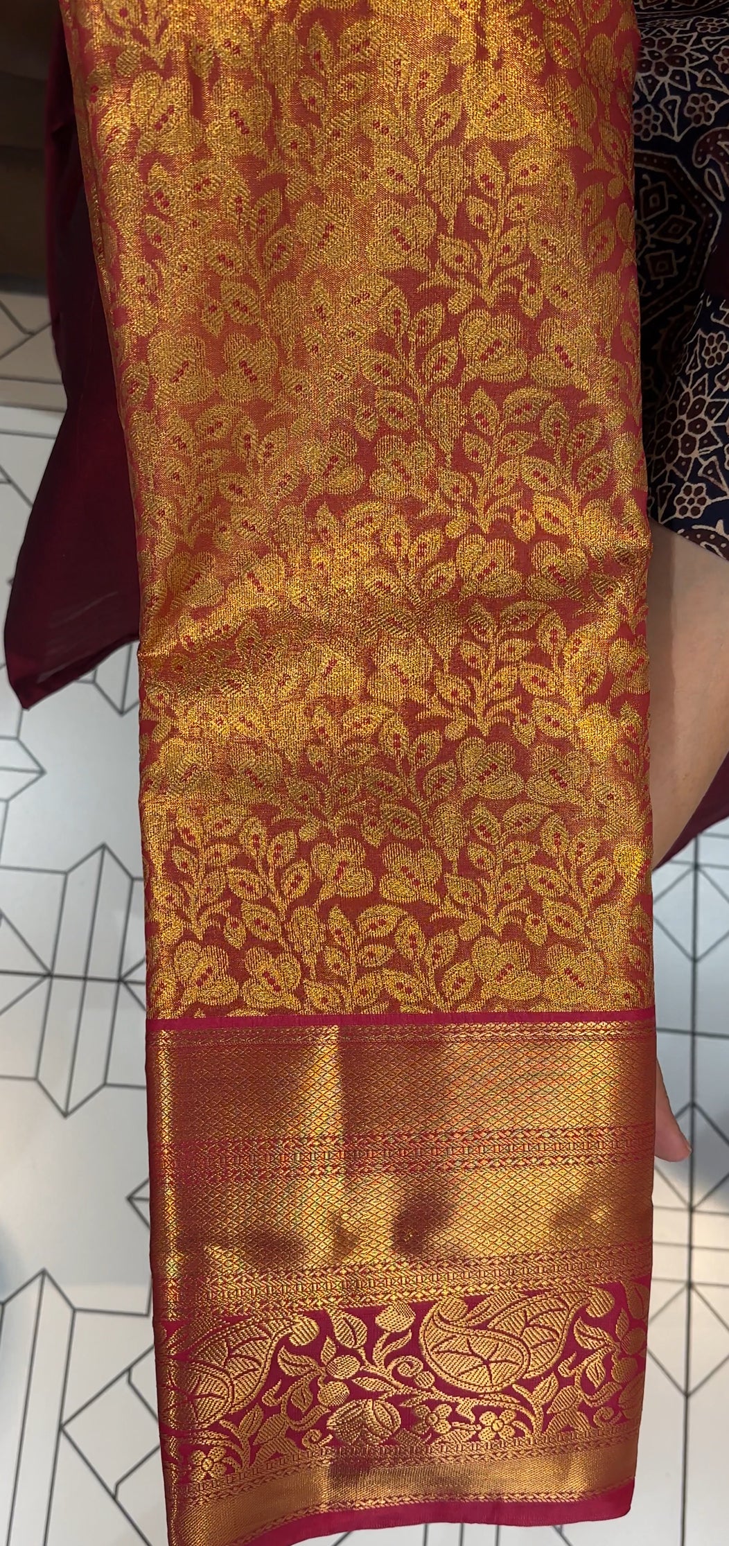 SEMI TISSUE KANCHIPURAM SILK SAREES - IHA 27831