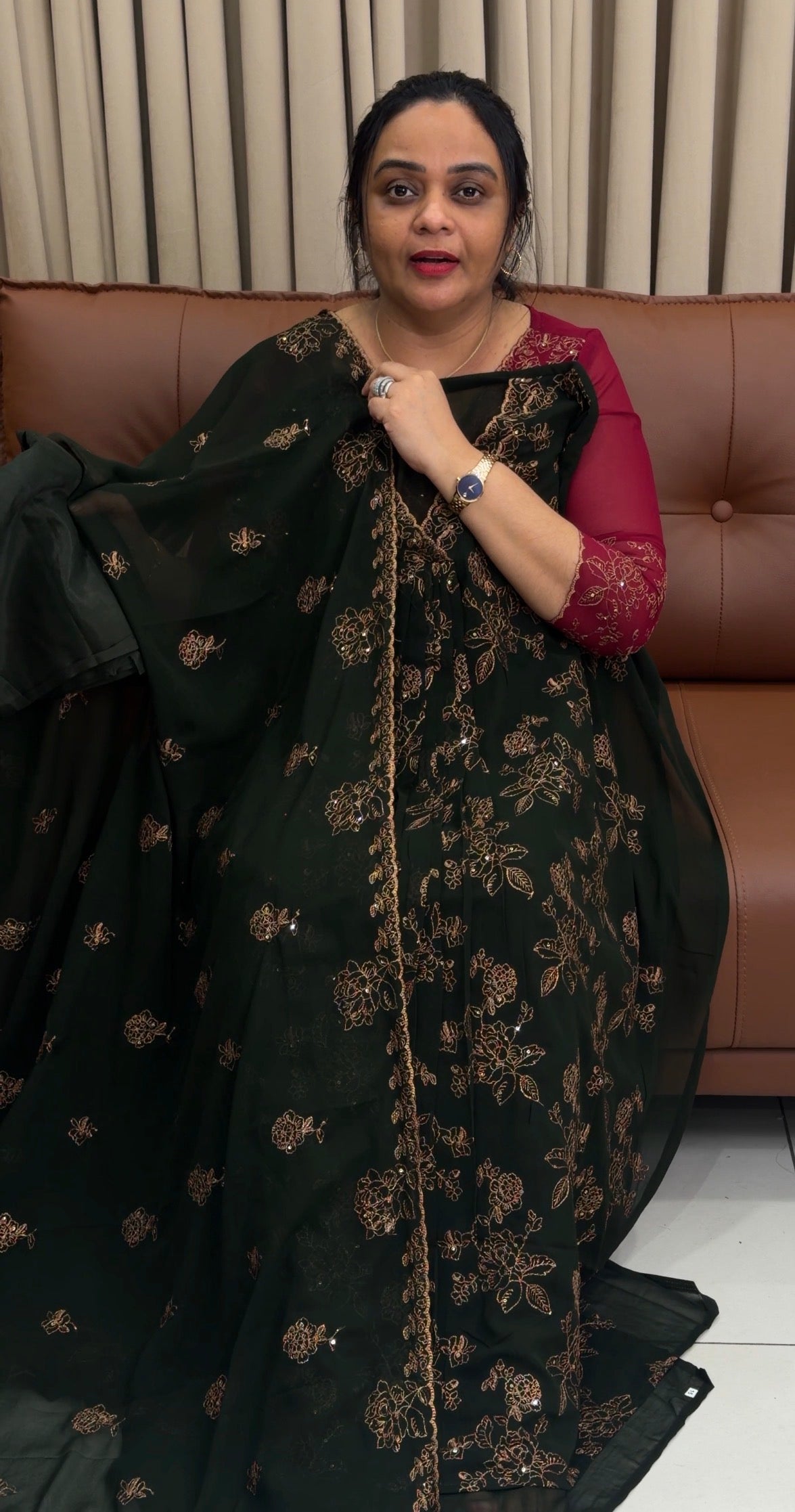 FAUX GEORGETTE UNSTITCHED SALWAR SUITS - IHA 34729