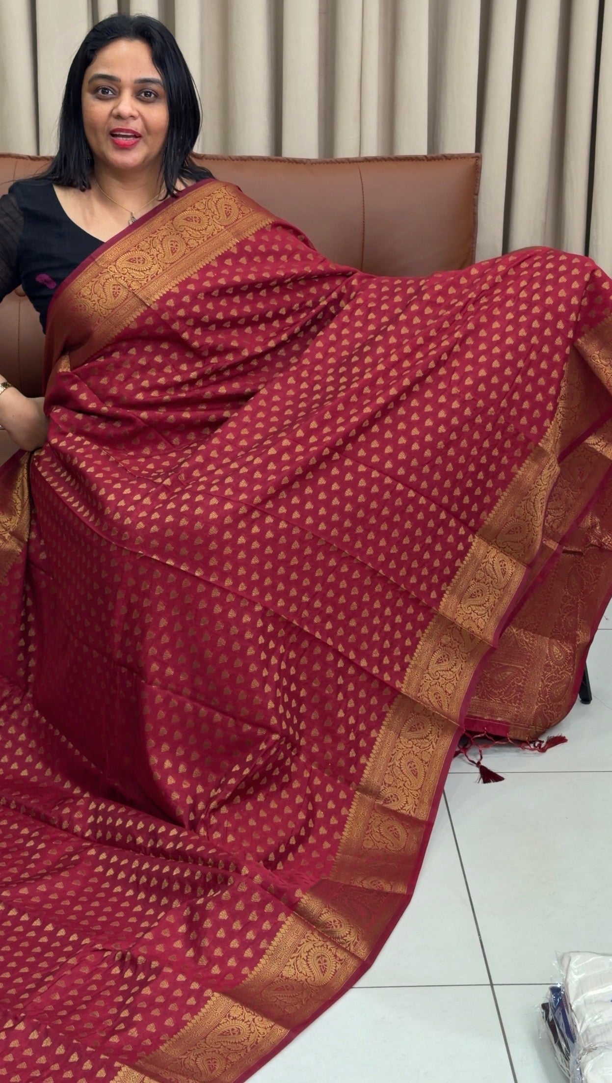 SEMI BANARASI SAREES - IHA 34003